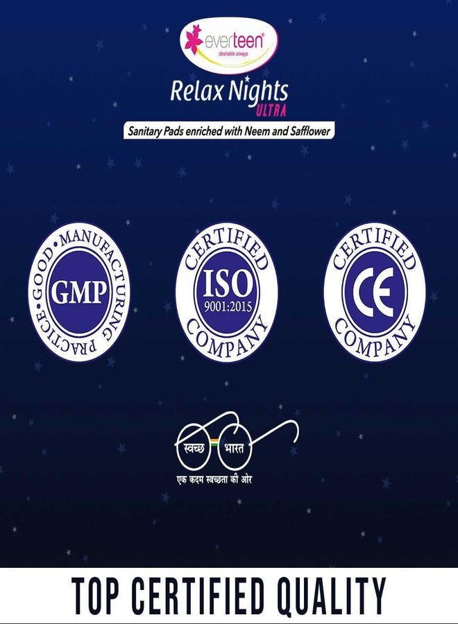 إيفرتين فوط صحية رقيقة للغاية من إيفرتين إكس إكس إل ريلاكس نايتس مع النيم والقرطم (3 عبوات (7 فوط، 320 مم لكل منها)) - Image 5